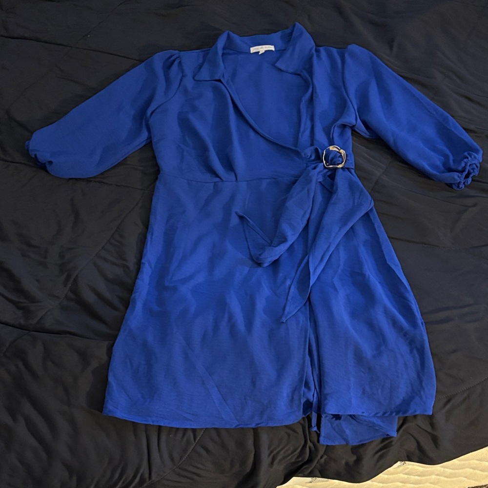 Chic Royal Blue Long Sleeve Dress